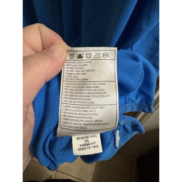 Nike Golf Polo Shirt Mens Size Extra Large XXL Short Sleeve Diamond Pattern Blue - Picture 6 of 7